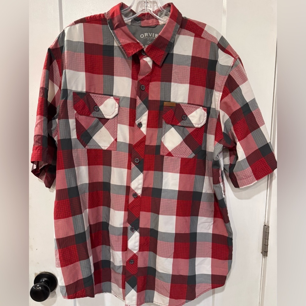 Orvis Plaid Button Down Mens Sz M A1